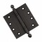 Embassy 4-1/2 x 4-1/2 Solid Brass Ball Bearing Hinge, Oil Rubbed Bronze Finish Acorn Tips 4545BBUS10BA-1 - alternate 1